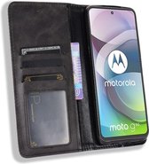Motorola Moto G 5G Hoesje Vintage Portemonnee Book Case Zwart