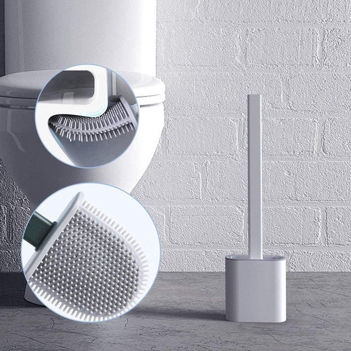Brosse WC TPR Brosses de toilette révolutionnaire en silicone avec
