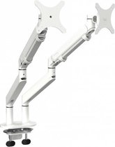 Dubbele monitor arm kleur wit