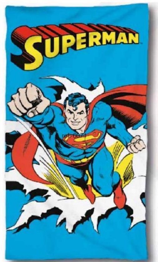 Superman handdoek - 140 x 70 cm. - Super-Man strandlaken