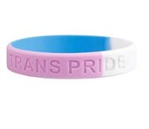Transgender Pride Armband - Gay Pride LGBT - Trans kleuren Siliconen - 20 cm - 1 stuks