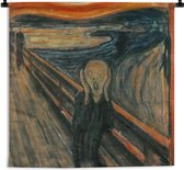 Wandkleed Edvard Munch - De schreeuw - Edvard Munch Wandkleed katoen 180x180 cm - Wandtapijt met foto