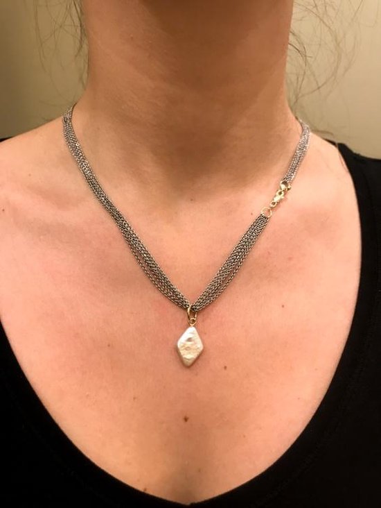 Top cadeaux - Collier femme - fait main GSE collier avec pendentif perle  diamant plat... | bol.com