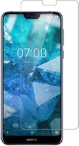 Tempered Glass - Screenprotector voor Nokia 7.1 Transparant - Glasplaatje