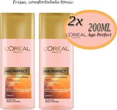 2x L'Oreal Paris Age Perfect Tonic- 200 ml - Anti Rimpel