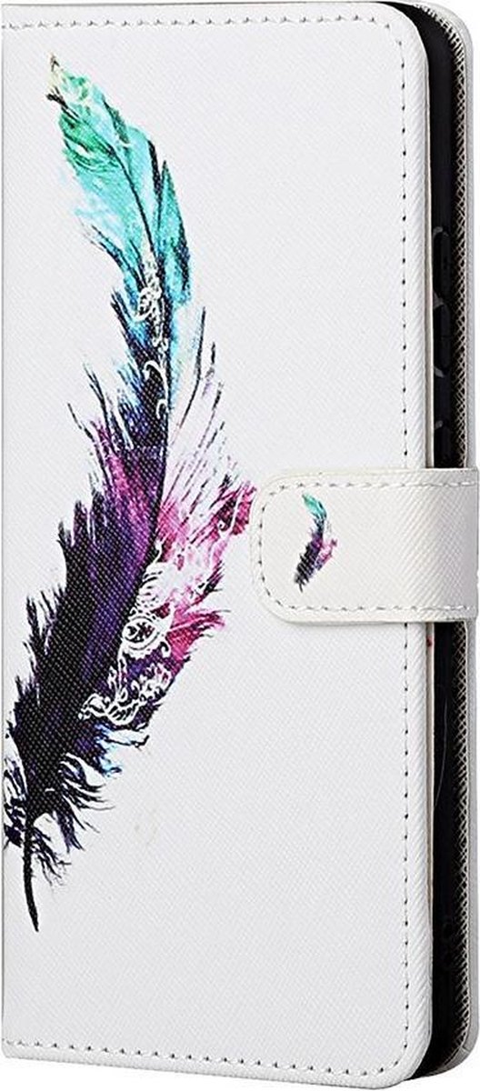 Wit veer agenda book case hoesje Nokia 5.4
