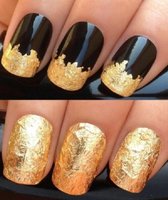 24K Puur Bladgoud Vellen Voor Nagel Decoratie 10 Stuks;  2,5 x 2,5 cm / Nail Art / Polygel / Nagellak / Acrylgel - Bladmetaal