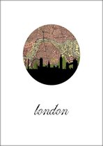Steden Poster -London Skyline - Wandposter 60 x 40 cm