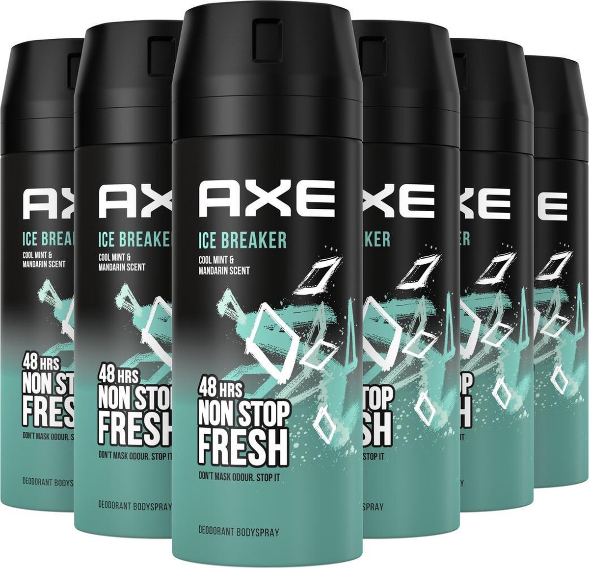 Axe Ice Breaker Bodyspray Deodorant - 6 x 150 ml - Voordeelverpakking |  bol.com