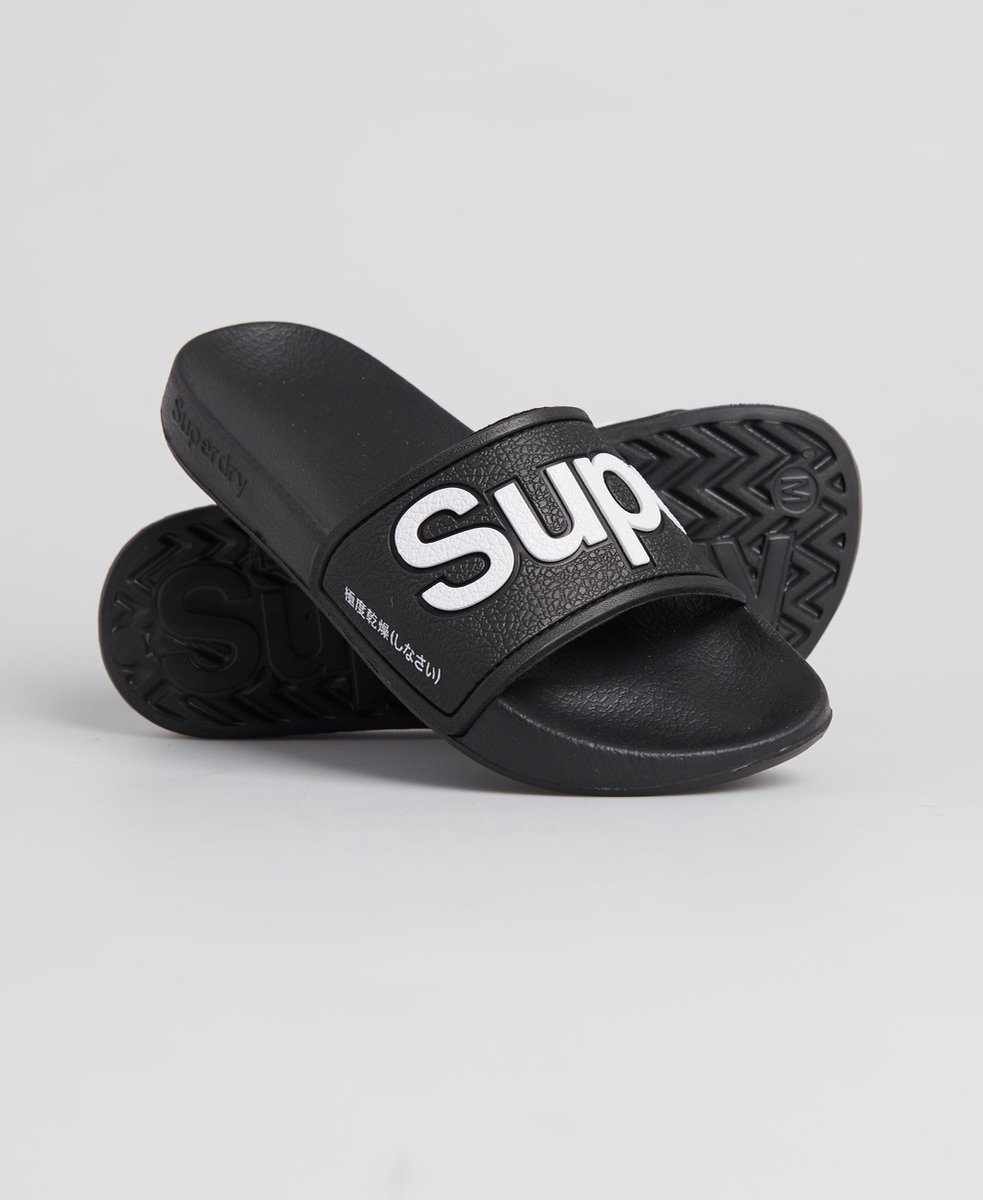 Superdry Eva Pool Slide Dames Slippers - Black - Maat 36/37 | bol.com