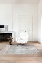 OSTA Vivid – Tapijt – Karpet – vlak geweven – wol – eco – duurzaam - modern – kleurrijk - blauw/bruin– 200x300