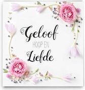 Wandbord - geloof hoop en liefde - Bijbel - Christelijk - Majestic Ally - 1 stuk