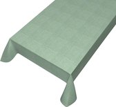 Gecoat tafellinnen Dean Groen -  140 x 600 cm - Groen tafellaken - Tafelkleed plastic - Voor buiten en binnen - Verschillende maten - Geleverd in een koker