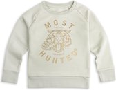 Most Hunted - kindersweater - tijger - licht groen goud - maat 110/116cm