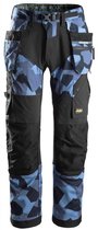 Snickers Workwear FlexiWork, Werkbroek+ met holsterzakken 6902 camo blauw/zwart 148