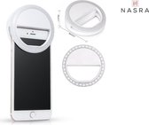 Nasra- Selfie Ring Light- 3 standen- Universeel Smartphone- Wit
