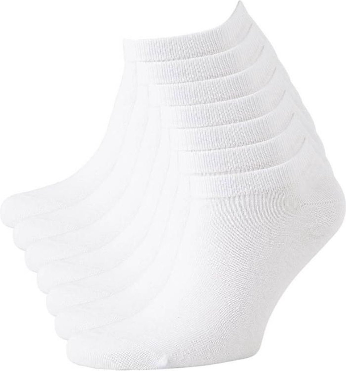 Sneaker Sokken - Enkel Sokjes - Wit - Maat 43-46 - 6 Pack