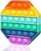 Fidget Toys - Pop It - Rainbow Octagon - Regenboog Achthoek - TikTok Trend - Bubble Speelgoed - Stressbestendig - Anti-Stress - Regenboog