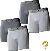 Quick Q1905 Bodywear Heren Boxershorts 4-Pack Wit Grijs Wit Grijs