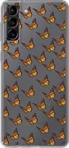 Samsung Galaxy S21 Plus - Smart cover - Transparant - Vlinders