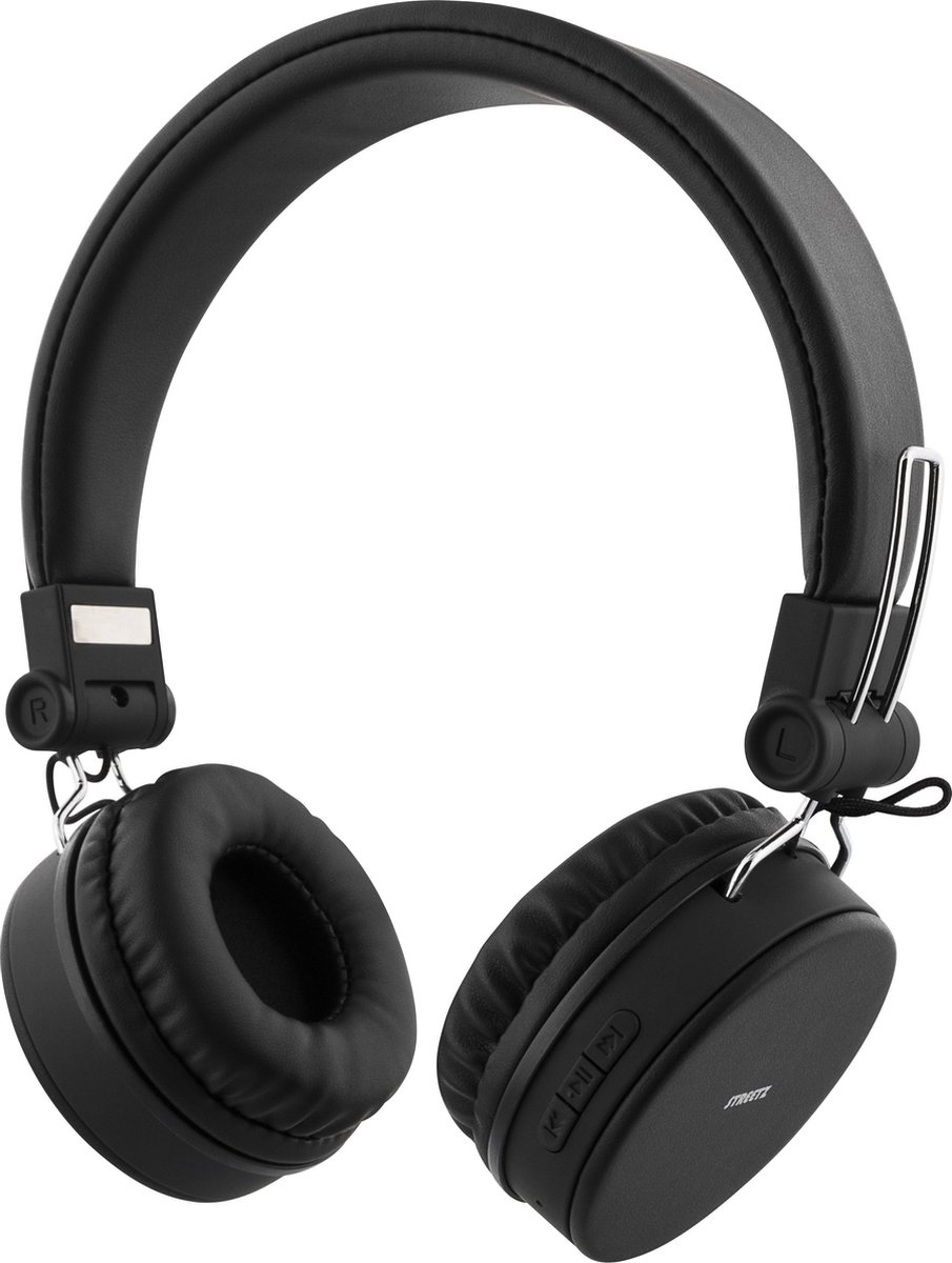 STREETZ HL-BT400 Opvouwbare draadloze On-ear hoofdtelefoon met microfoon - Zwart