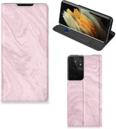 Flip Case Samsung Galaxy S21 Ultra Smart Cover Marble Pink