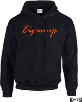 Hoodie | Karakter | Eigenwijs - XXL, fluor orange