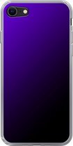 Apple iPhone SE (2020) - Smart cover - Paars Zwart - Transparante zijkanten
