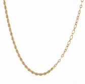 Go Dutch Label Ketting Twee Soorten Schakels Goud N1347-2