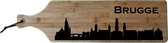 Borrelplank Brugge - België - Bamboe hout - 17x63cm - Serveerplank - Snijplank