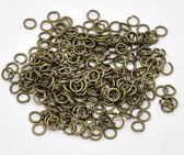 Open jump ringetjes split rings 6mm bronskleur 100 stuks