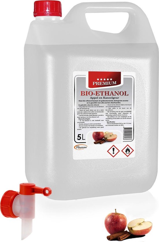 Ethanol Bio 20 Liter Bioethanol Premium Für Tisch- & Ethanolkamine – 4 X 5 Liter Kanister, Raucharm Bioethanol Für Tischkamin
