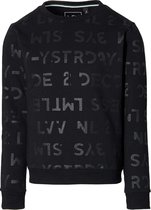 Levv jongens sweater Kees Black Text - maat 152