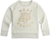 Most Hunted - kindersweater - tijger - licht groen goud - maat 134/140cm