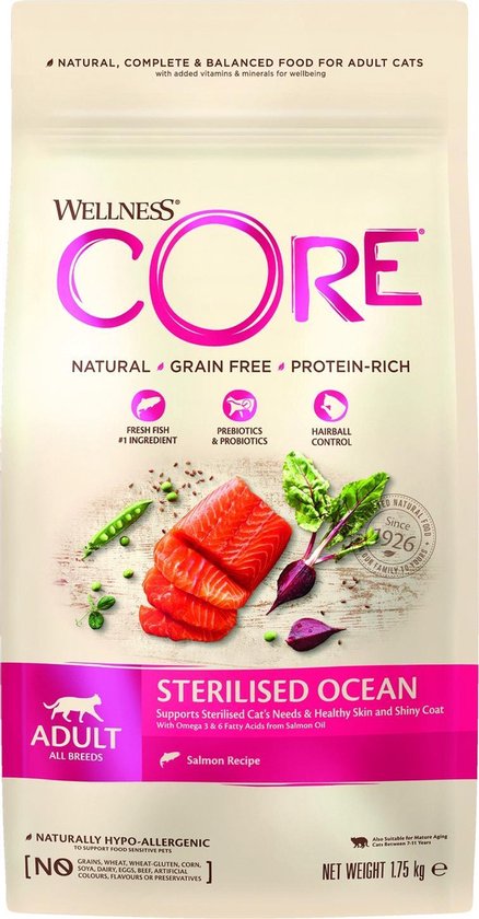 Wellness Core Grain Free Cat Sterilised - Zalm - Kattenvoer - 1.75 kg
