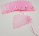 Celloffaan zakjes roze 15 stuks 10x12 cm