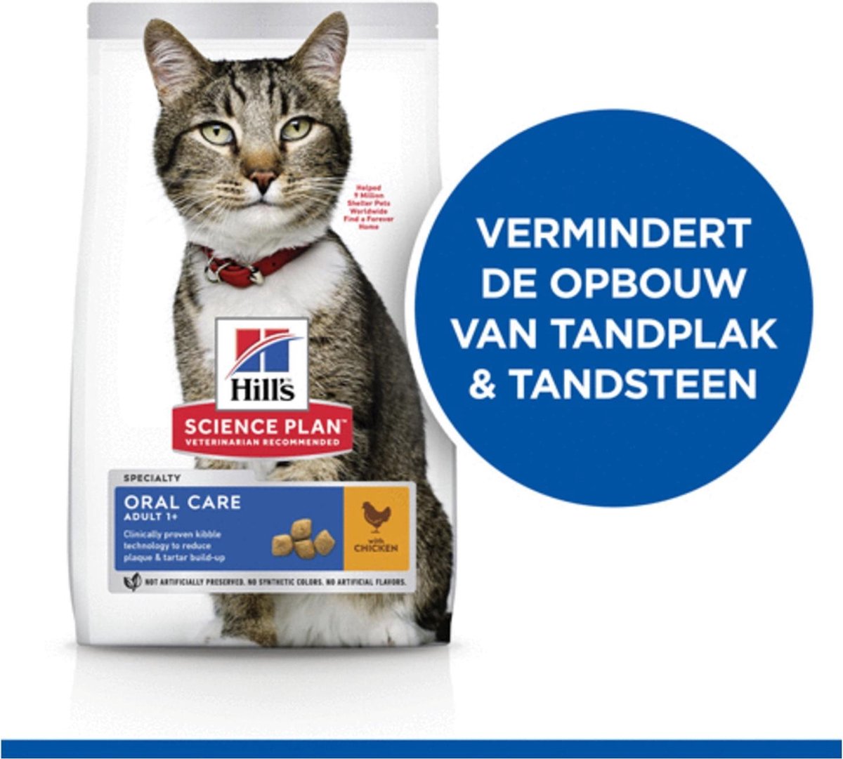 Hill's Feline Adult Oral Care Kattenvoer Kip 7 kg