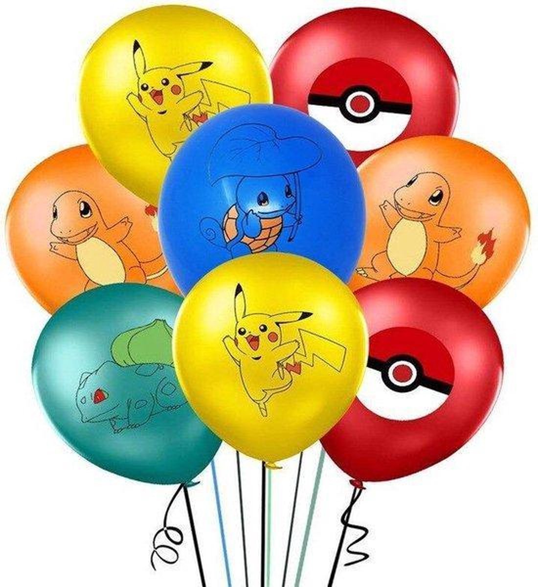 Pokemon Mini Ballons Sur Bâtons X 5
