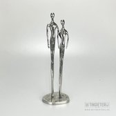 Sculptuur ''Het Gezin'' - Echtpaar /  Beeldje Familie / tinnen huwelijk / 10 jaar getrouwd