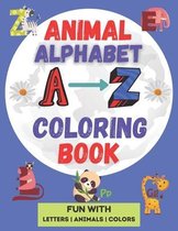 Animal alphabet A-Z coloring book, Fun with Letters, Animals, Colors