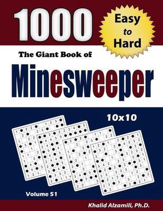 Adult Activity Books-The Giant Book of Minesweeper - cover