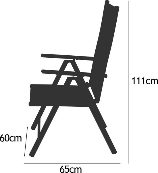 COSTWAY Set van 2 tuinstoelen, inklapbaar, hoge rugleuning