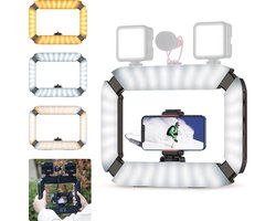 Ulanzi U200 Ringlamp Video Rig - met telefoonhouder en ingebouwde powerbank - 8000mAh - Cold shoe-aansluitingen - Universeel tot 8,2cm breed - Zwart Ulanzi U200 Ringlamp Video Rig - met telefoonhouder en ingebouwde powerbank - 8000mAh - Cold shoe-aansluitingen - Universeel tot 8,2cm breed - Zwart