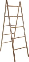 Mica Decorations Tropical Decoratieve Ladder - L10 x B50 x H157 cm - Bamboe - Lichtbruin