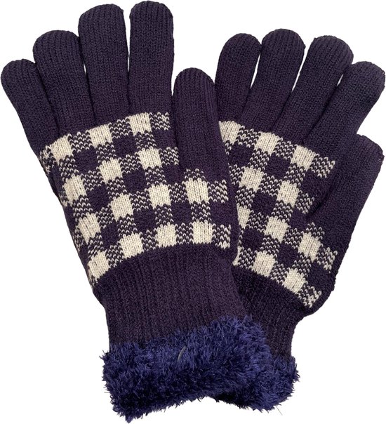 Stijlvolle Gevoerde Dames Handschoenen | One Size - Blauw