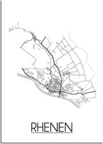 Rhenen Plattegrond poster B2 poster (50x70cm) - DesignClaudShop