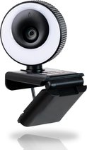Bol.com RingLight Webcam voor pc met microfoon – Autofocus - FULLHD 1080 60FPS - Windows & Mac - Webcam voor pc met usb aanbieding