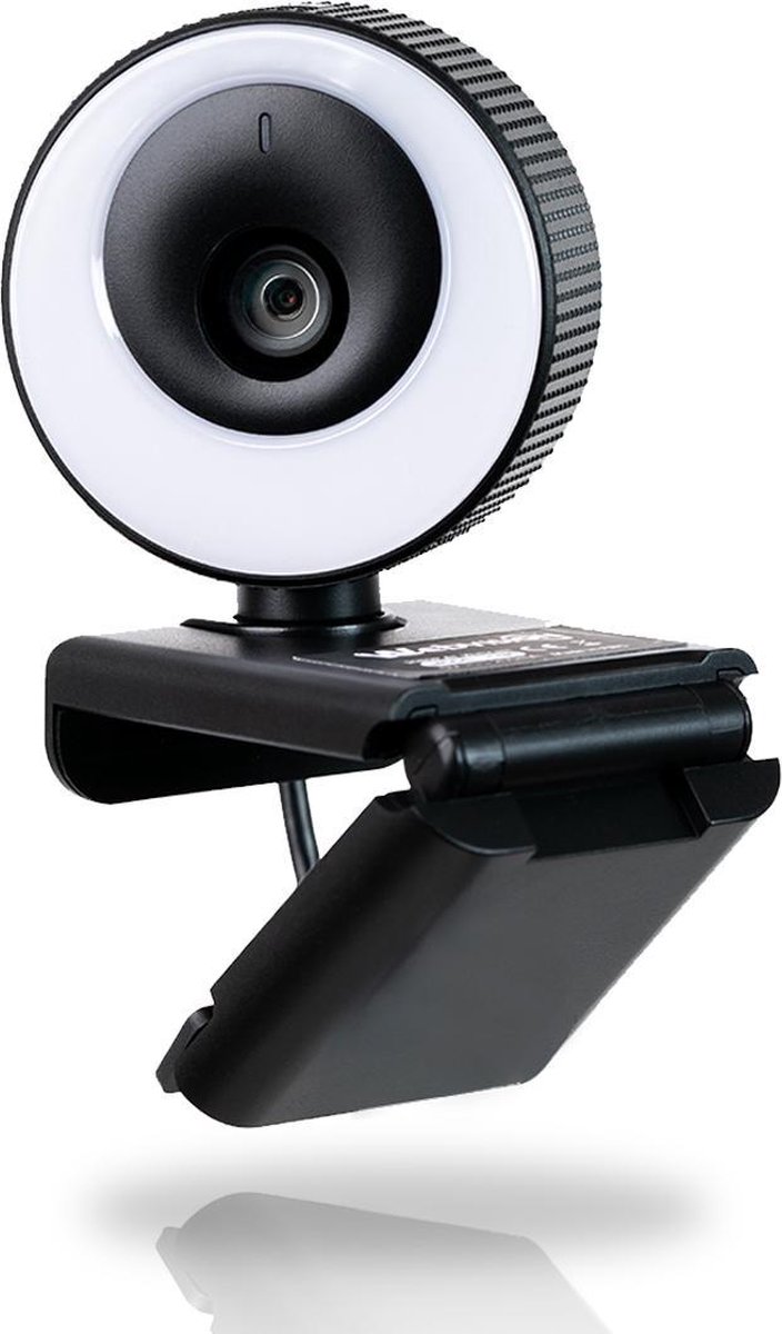RingLight Webcam voor pc met microfoon - Autofocus - FULLHD 1080 60FPS - Windows & Mac - Webcam voor pc met usb
