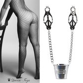 Bondage  klemmen - Tepelklemmen - Clitoris klemmen - Klemmen met mini emmer - Plasseks - SM