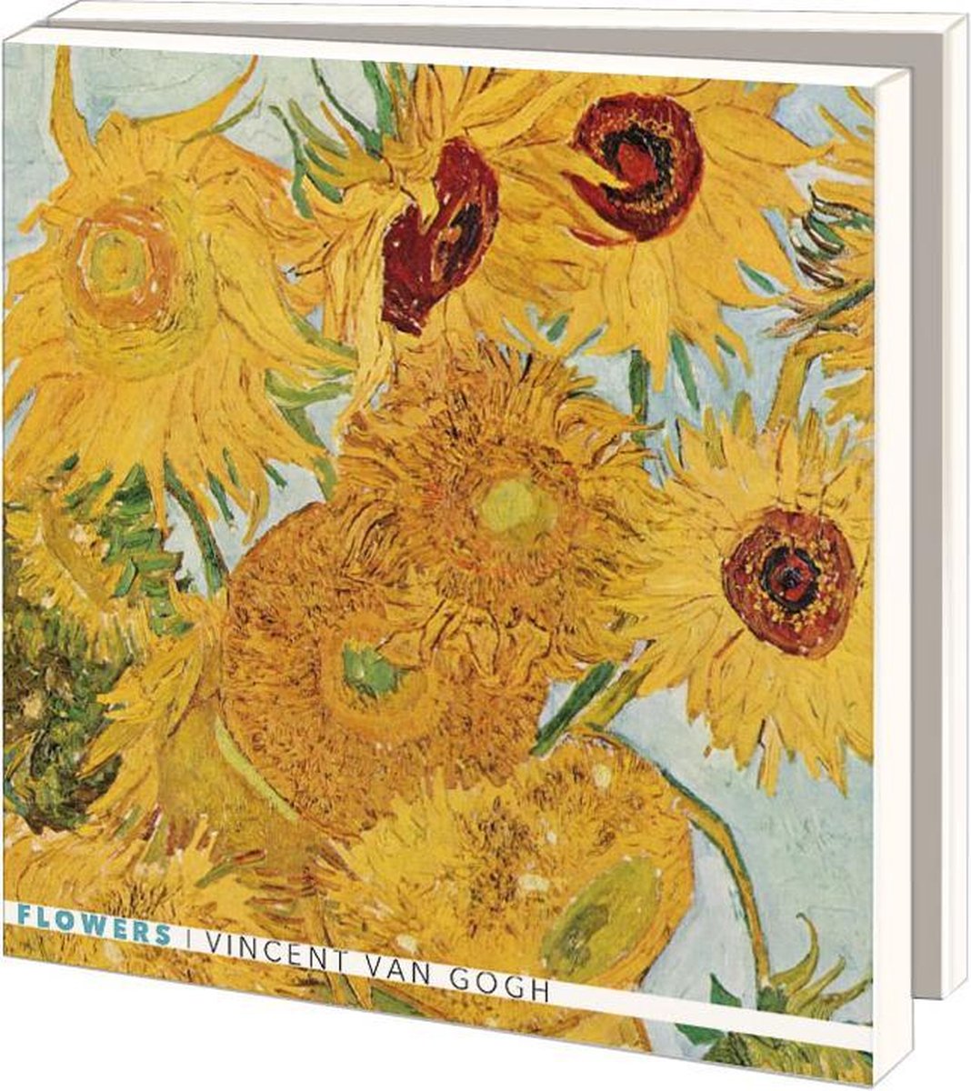 Kaartenmapje met env, vierkant: Flowers, Vincent van Gogh